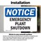 Signmission Emergency Plant Shutdown, 5 in W x Rectangle, Vinyl Decal OS-2PACK-NS-D-35-L-11879 - alternate 5